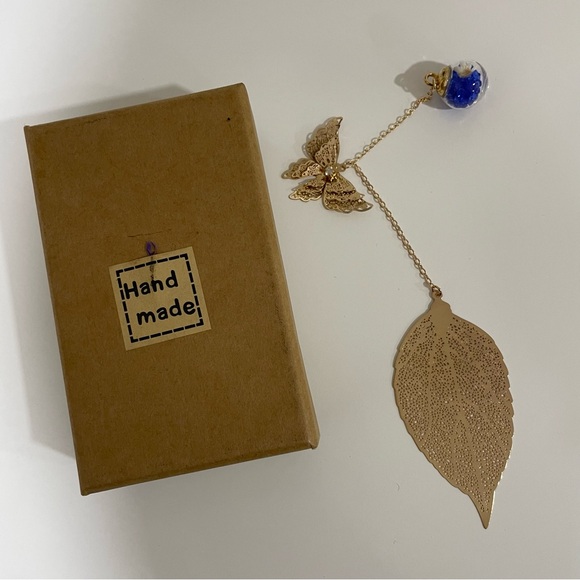 Toirxarn Other - Handmade Metal Feather 3D Butterfly Bookmark